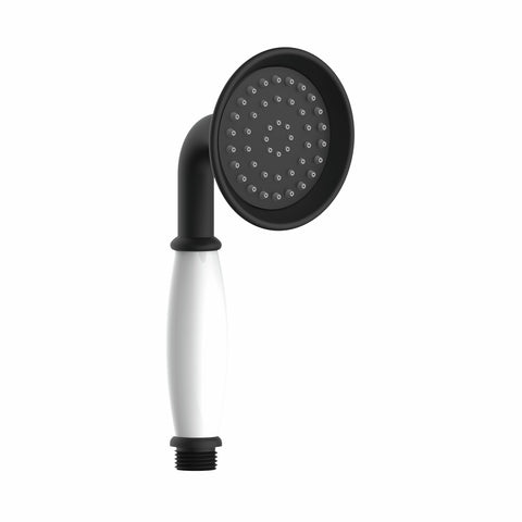 Mondella Maestro Single Function Hand Piece, Matte Black & White, Brass & Stainless Steel, WELS 3 Star, 9L/min
