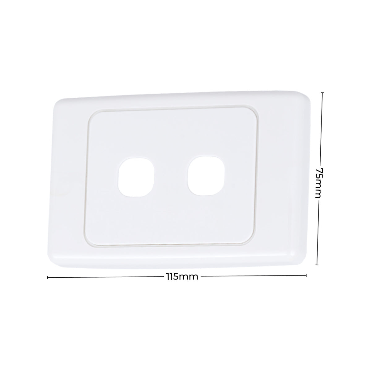 DETA 2 Aperture Grid Plate, White Plastic, 75mm x 115mm, Indoor