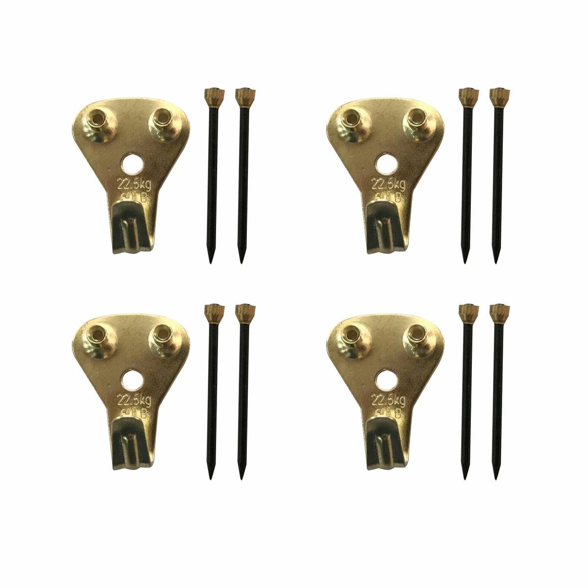 Everhang Picture Hanger - 25kg - Brass Plated - Heavy Duty - 4 Pack - SuperSaverAU - view 1