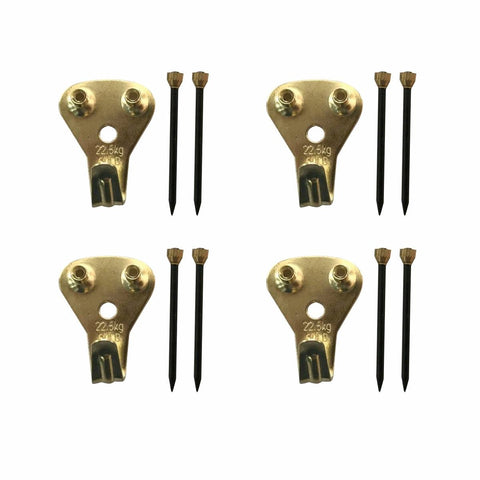 Everhang Picture Hanger - 25kg - Brass Plated - Heavy Duty - 4 Pack - SuperSaverAU - view 1