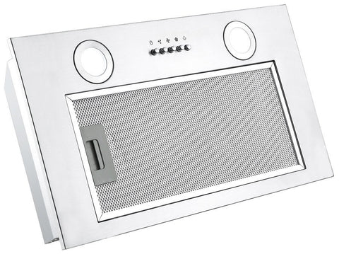 Beko 52cm Undermount Rangehood - Stainless Steel - 600m³/h, 3 Fan Speeds, Dual LED Lamps - BRH52UX