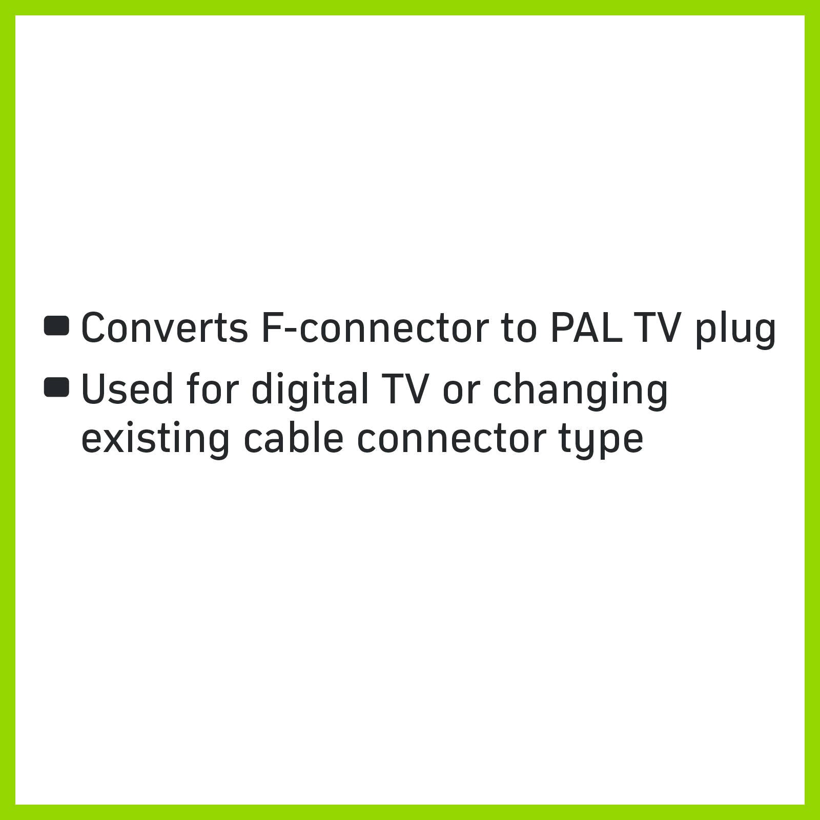Antsig F Socket to PAL Plug Nickel Plated