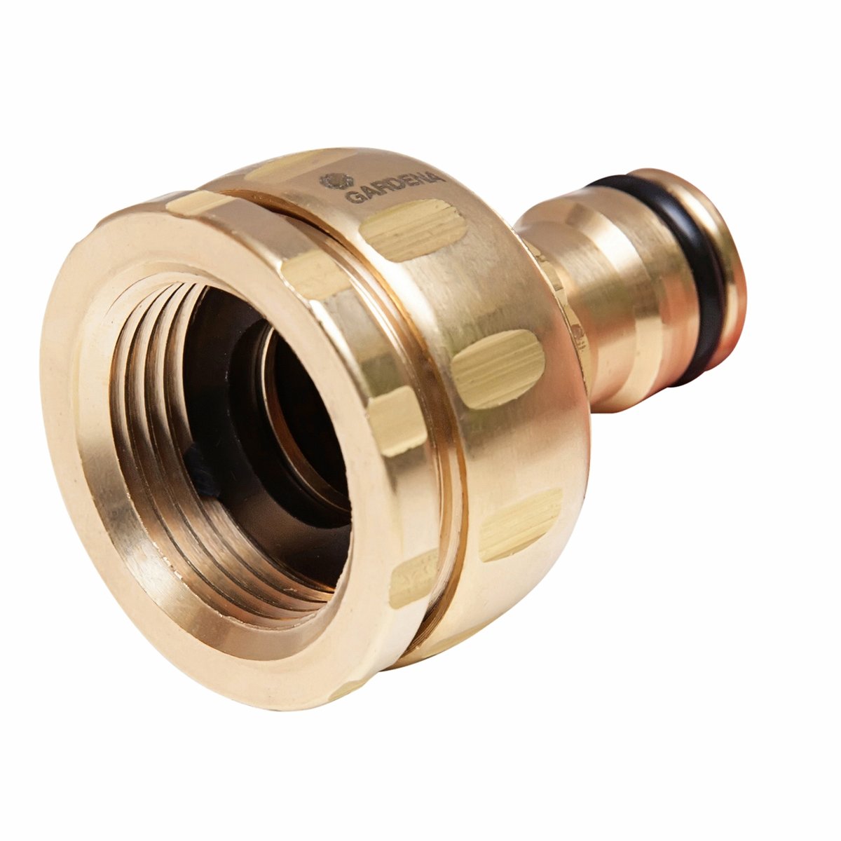 GARDENA 13mm Solid Brass Universal Tap Nut Adaptor, Outdoor