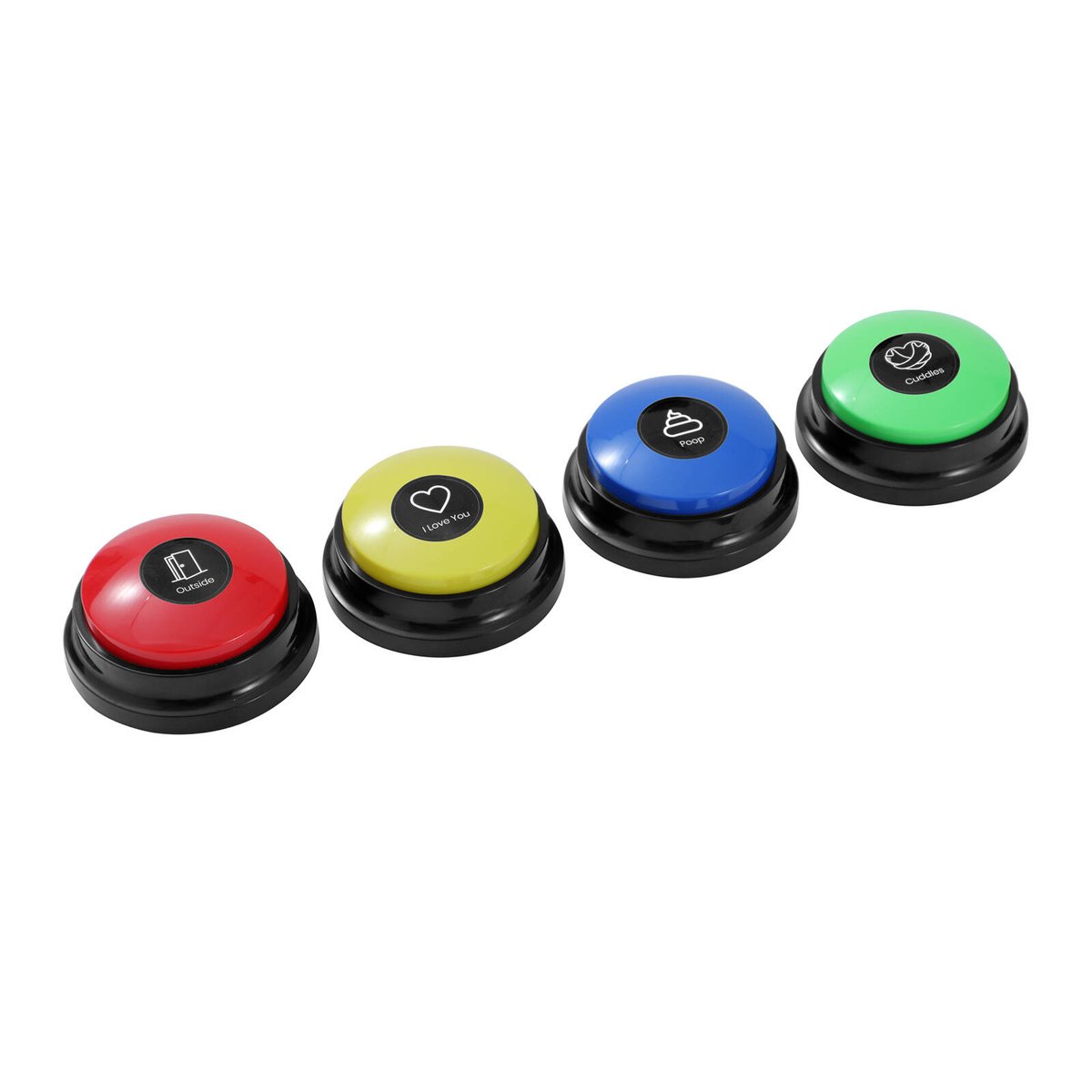 Paws & Claws Pet Talking Buttons Interactive Dog Tech Toy 4 Pack