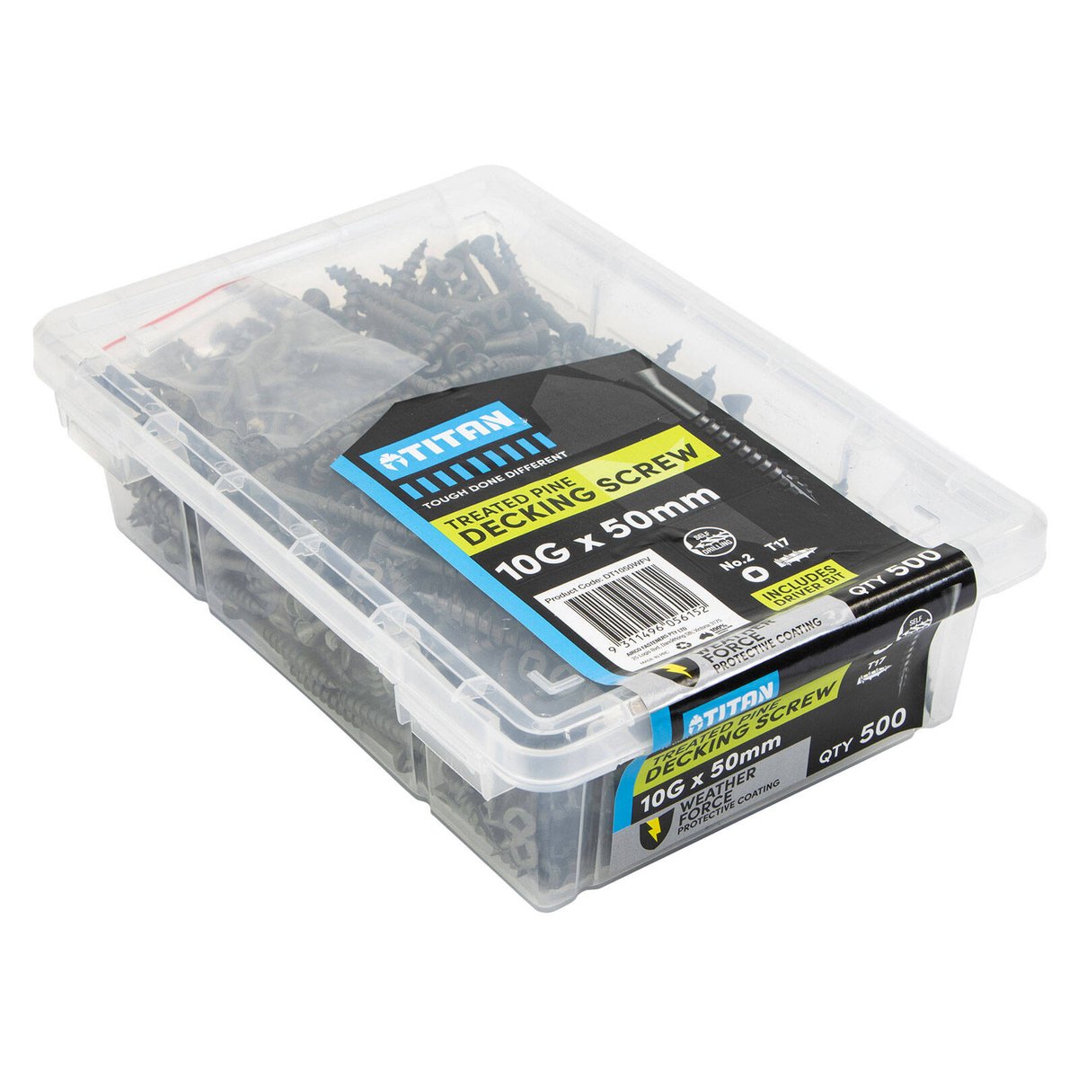 Titan 10G x 50mm Weather Force Treated Pine Decking Screw Type 17 - 500 Pack