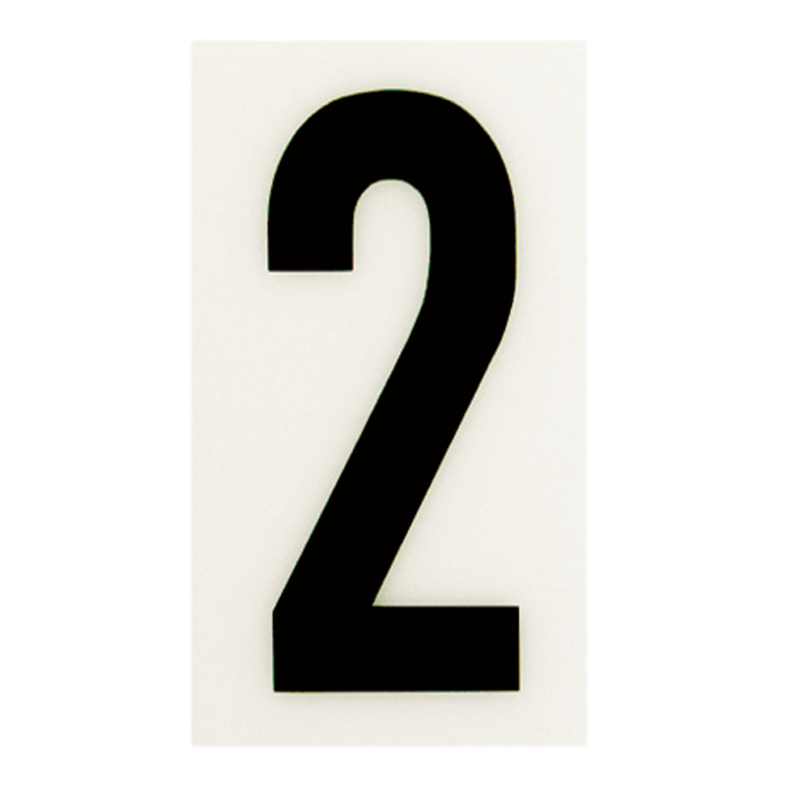 Sandleford 85mm White Self Adhesive House Number 2 Polycarbonate Gloss Weather Resistant