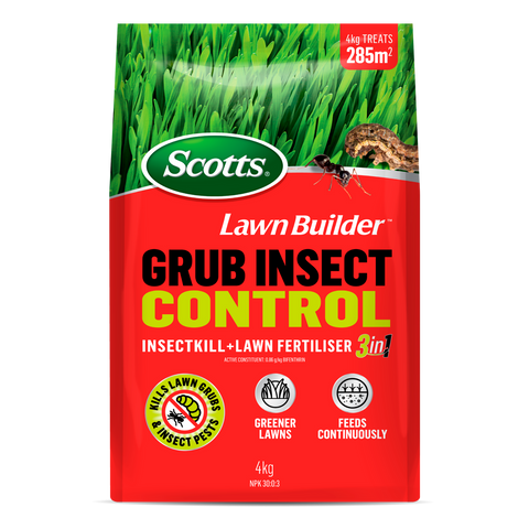 Scotts Lawn Builder 4kg Grub + Insect Control 3-in-1 Granular Lawn Fertiliser