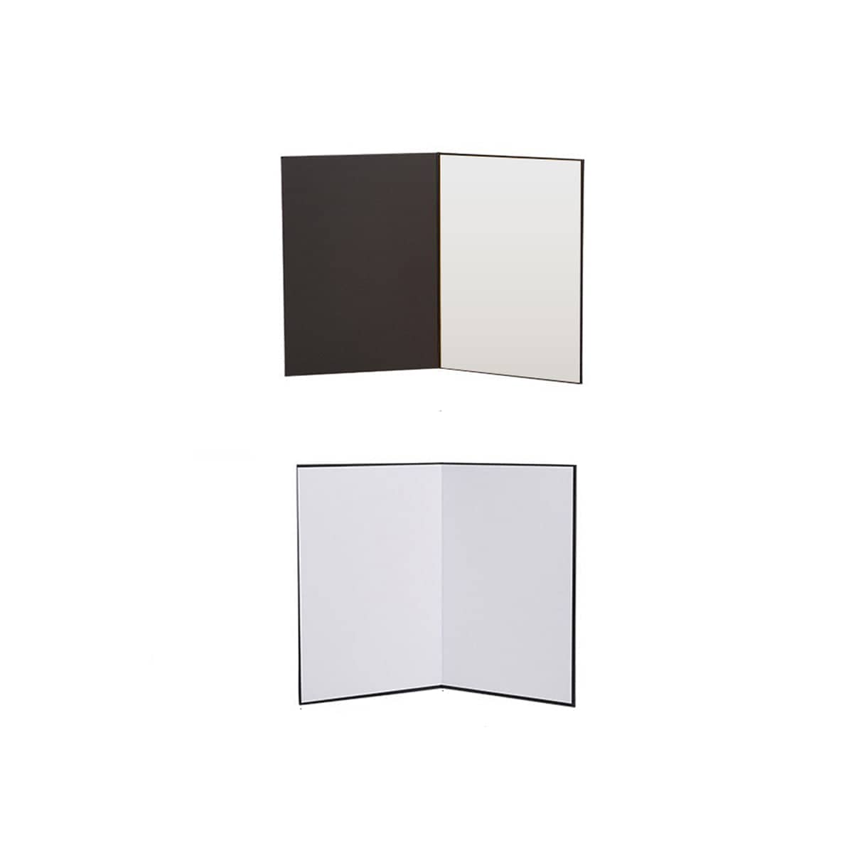 A3 Foldable Photography Background Sheet - Black and Silver