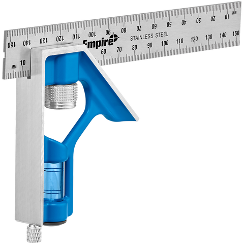 Empire 150mm Combination Square - Stainless Steel - Accurate Measurements - SuperSaverAU - view 1