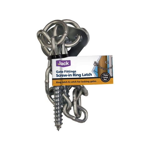 Jack Screw-in Ring Latch - 110 x 70 x 40mm - 12mm Chain - Secure Gates - SuperSaverAU - view 1