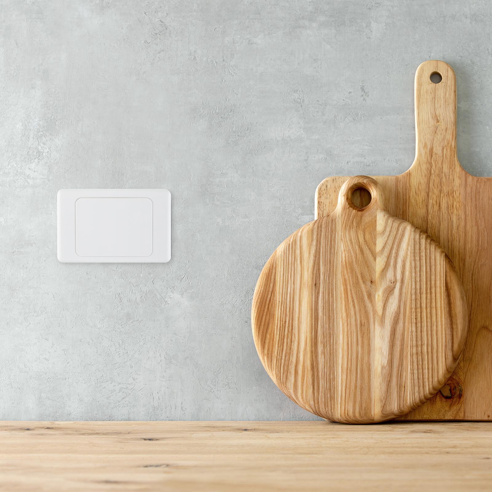 DETA Blank Wall Cover Plate - White Polycarbonate Standard Mounting