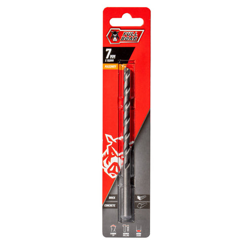 Full Boar 7mm TCT Masonry Drill Bit 150mm Hammer for Brick Concrete