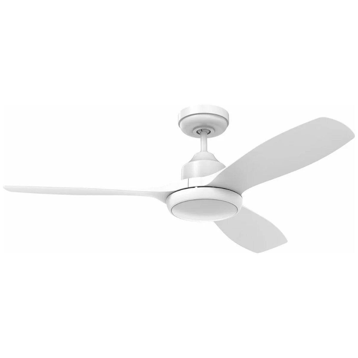 Mercator Raptor S 122cm DC Ceiling Fan with LED Light - White, 20W CCT Light, 6-Speed Remote - FC978123WH