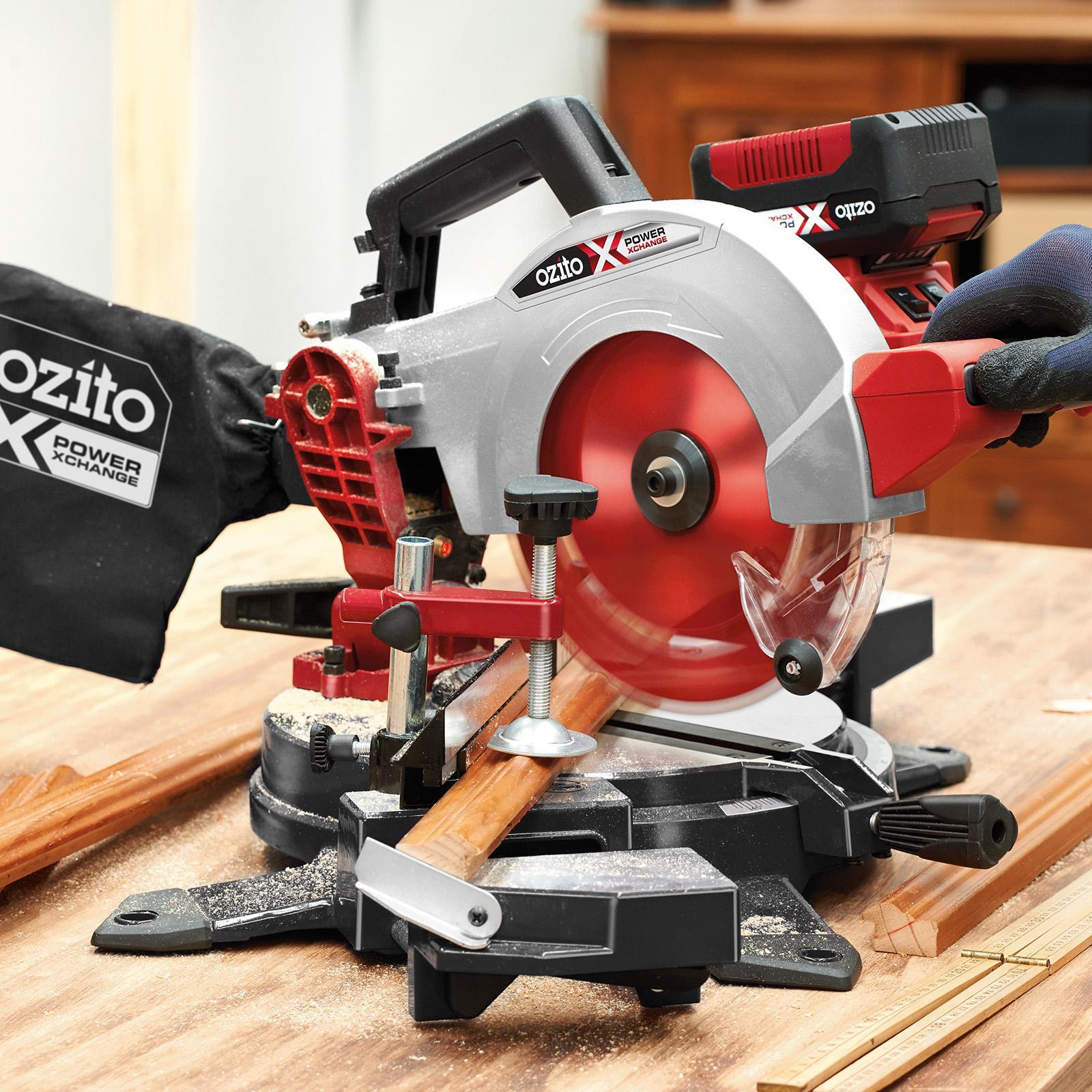 Ozito PXC 210mm 18V Compound Mitre Saw Skin Only PXCMSS-210