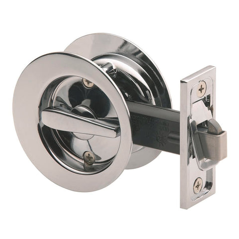 Gainsborough Circular Privacy Sliding Cavity Door Set, Bright Chrome, Lockable