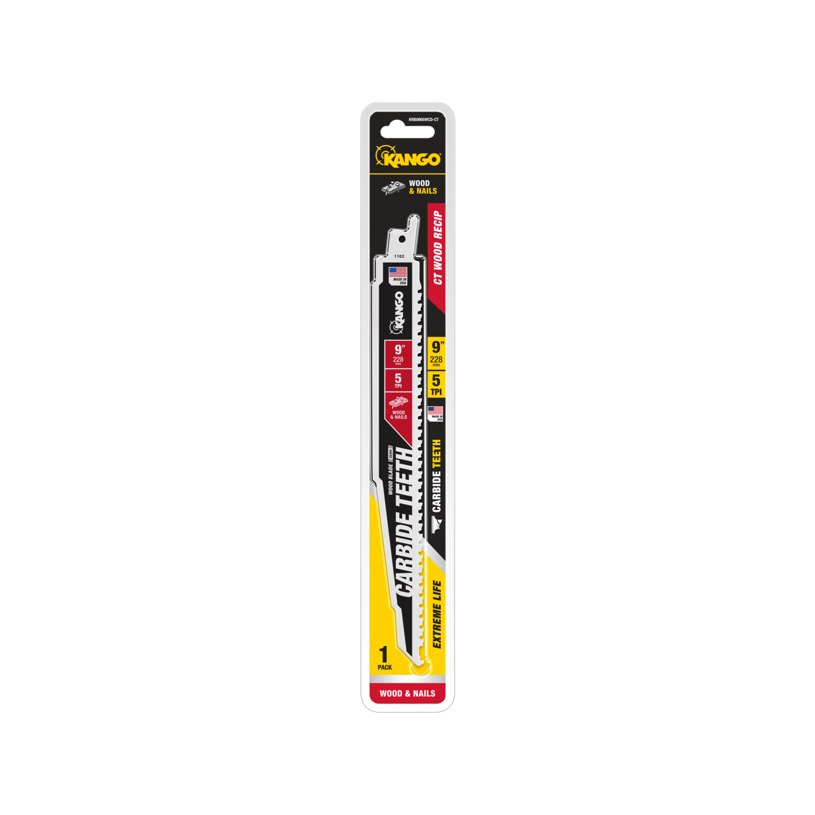 Kango 9" 5 TPI Carbide Teeth Wood Reciprocating Blade