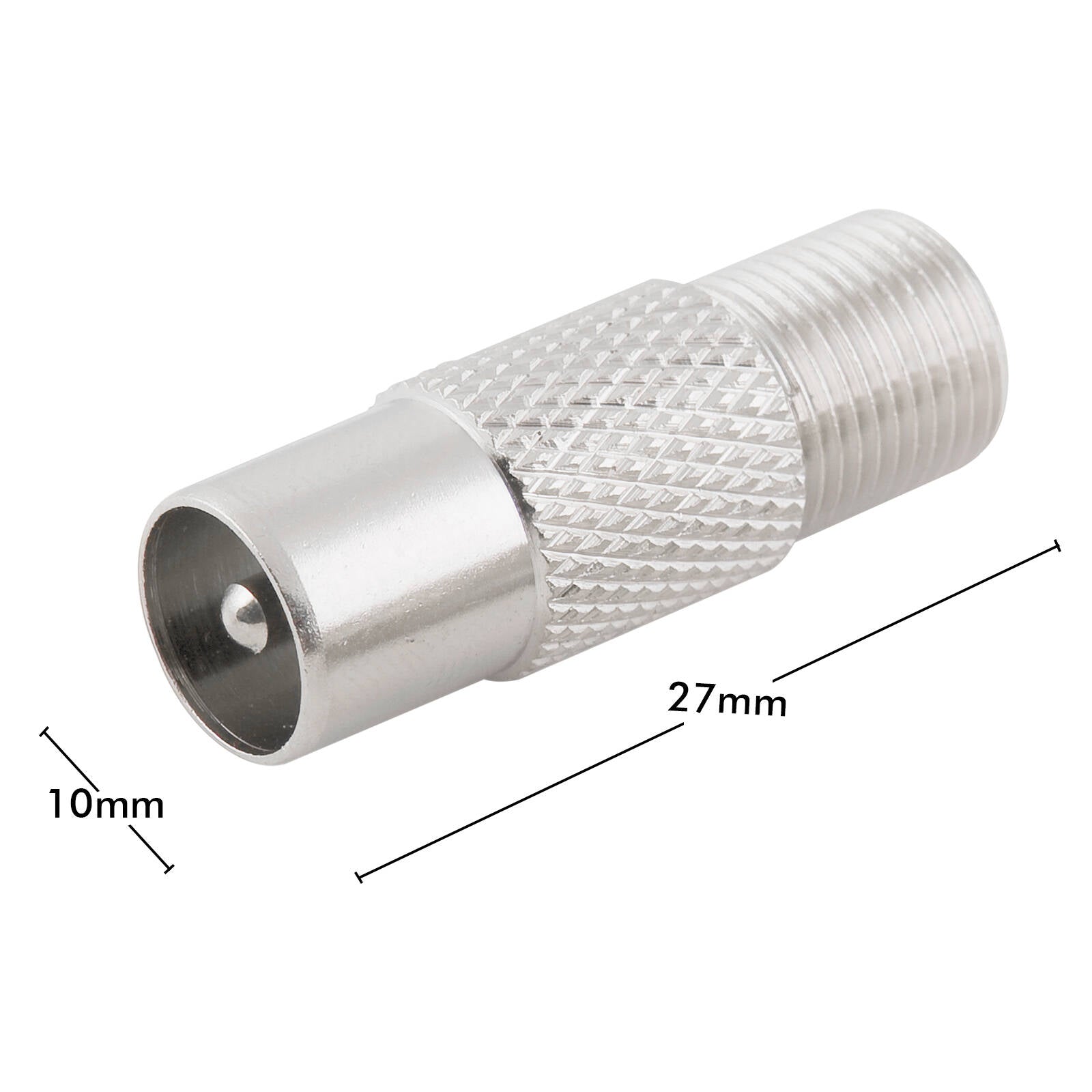 Antsig F Socket to PAL Plug Nickel Plated