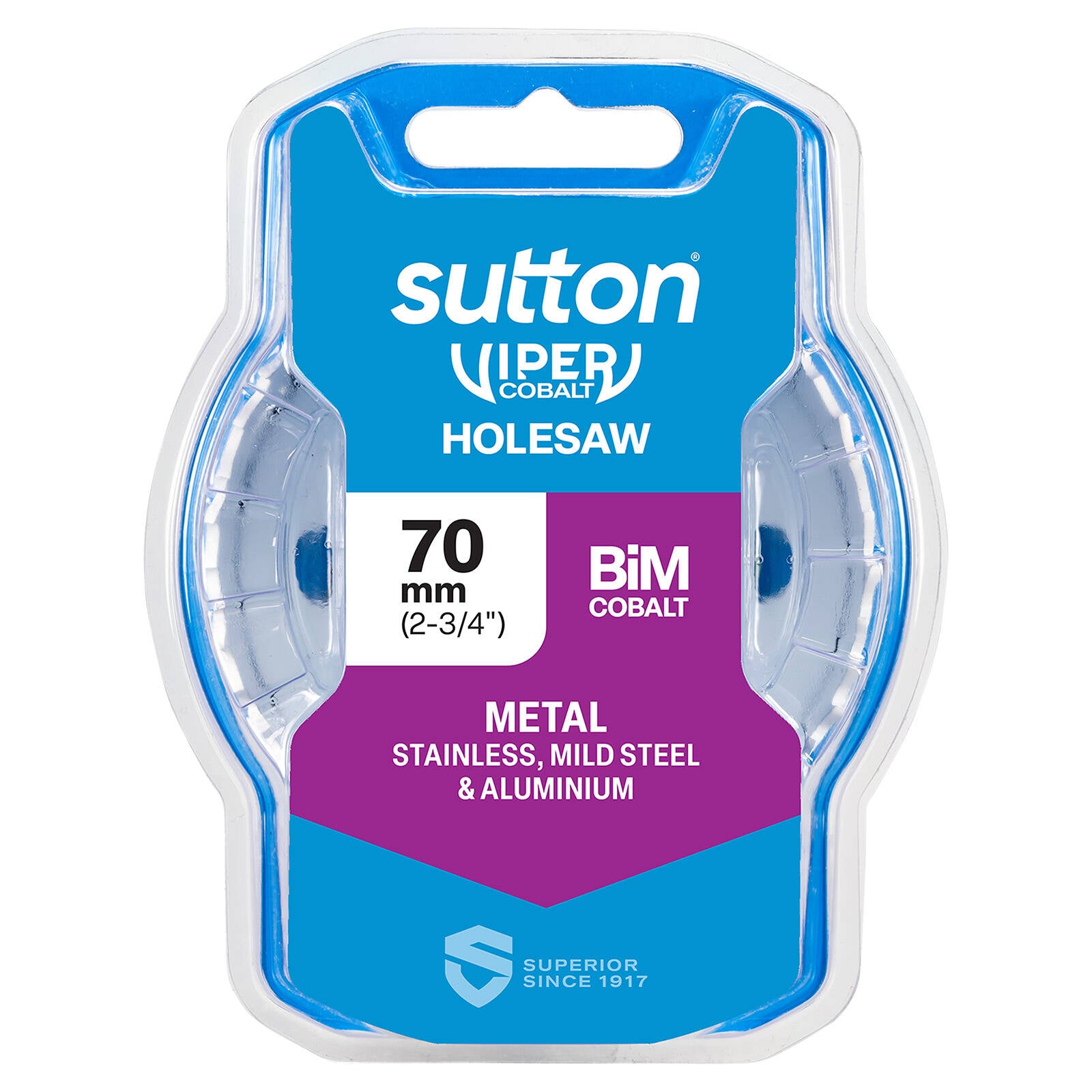 Sutton Tools 70mm Viper Cobalt Bi-Metal Holesaw, 32mm Drilling Depth