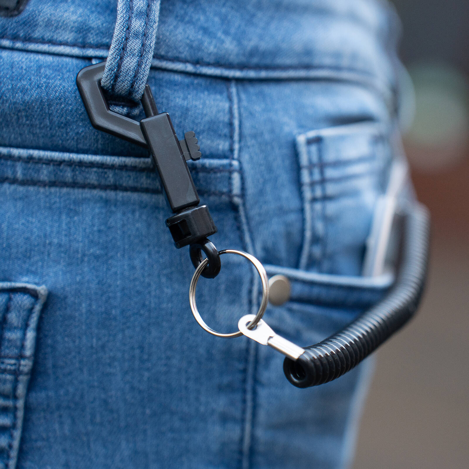 Taskmaster Black ID Kit - 4 Pieces, Card Holder, Cord, Key Tag & Carabiner
