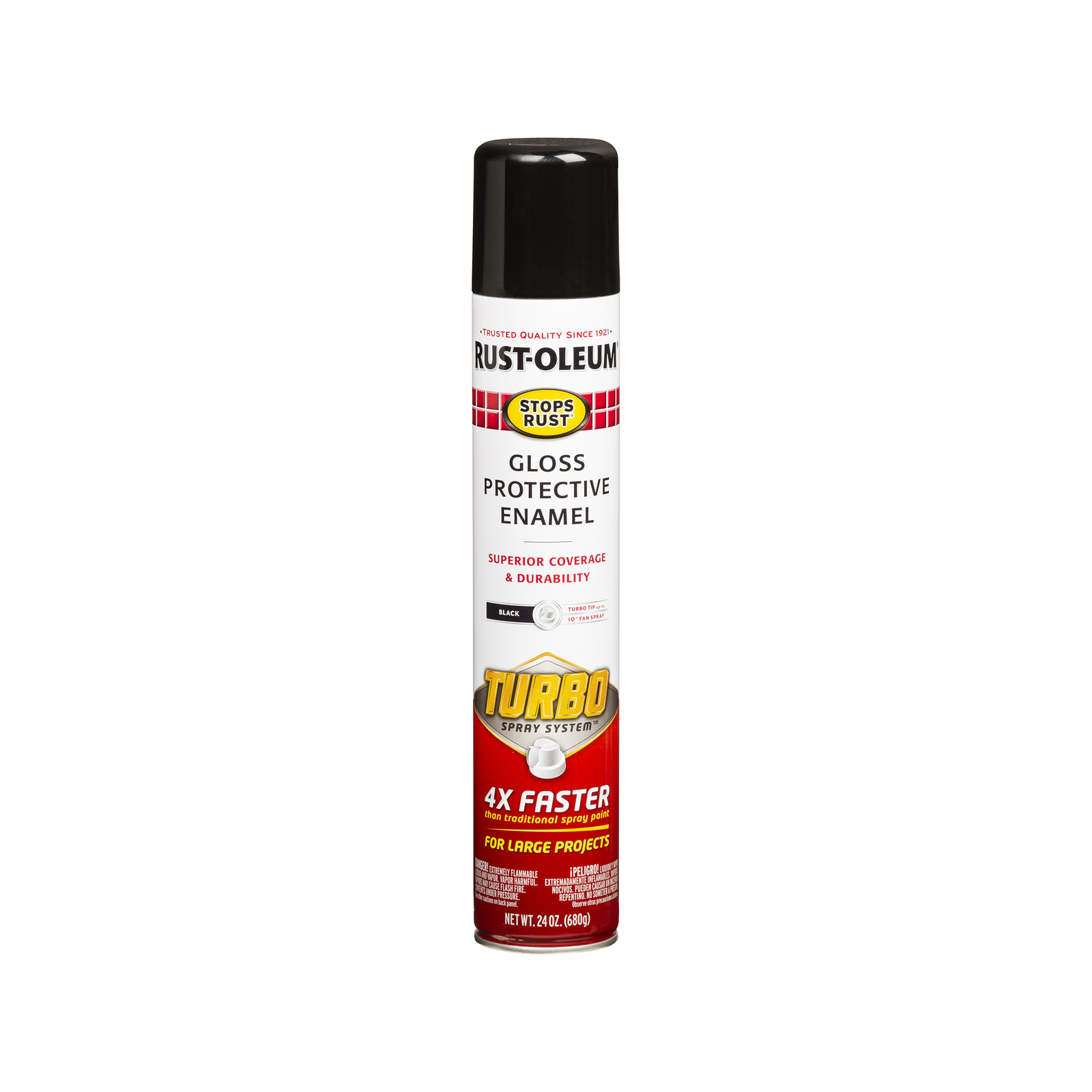 Rust-Oleum 680g Gloss Black Stops Rust Turbo Spray Paint