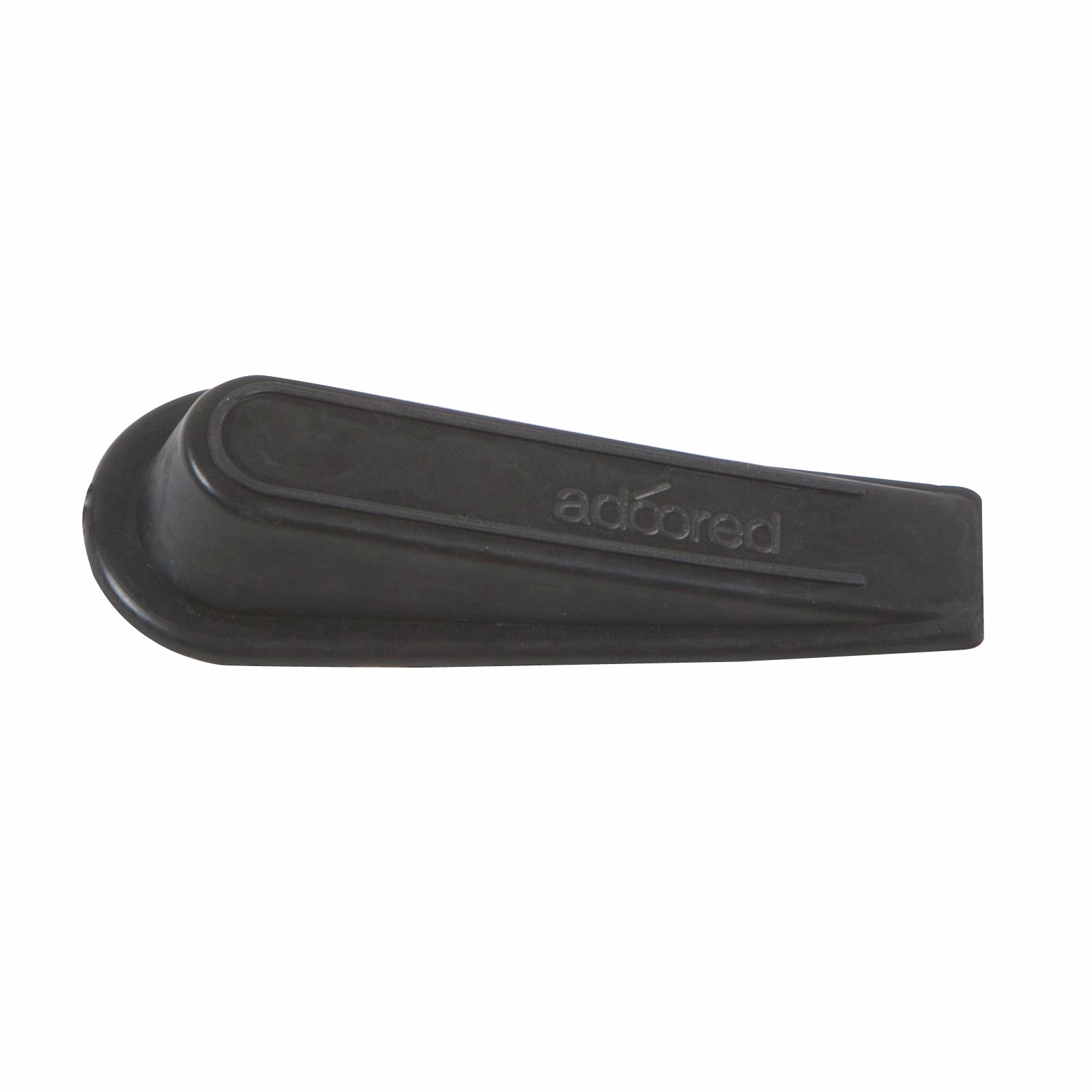 Adoored Large Black Rubber Door Wedge - Weather Resistant