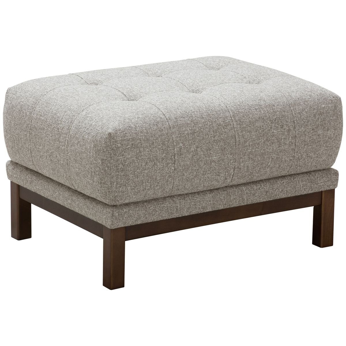Ostro Furniture Freya ottoman - textured fabric, deep foam cushioning, rubberwood legs - 26007000