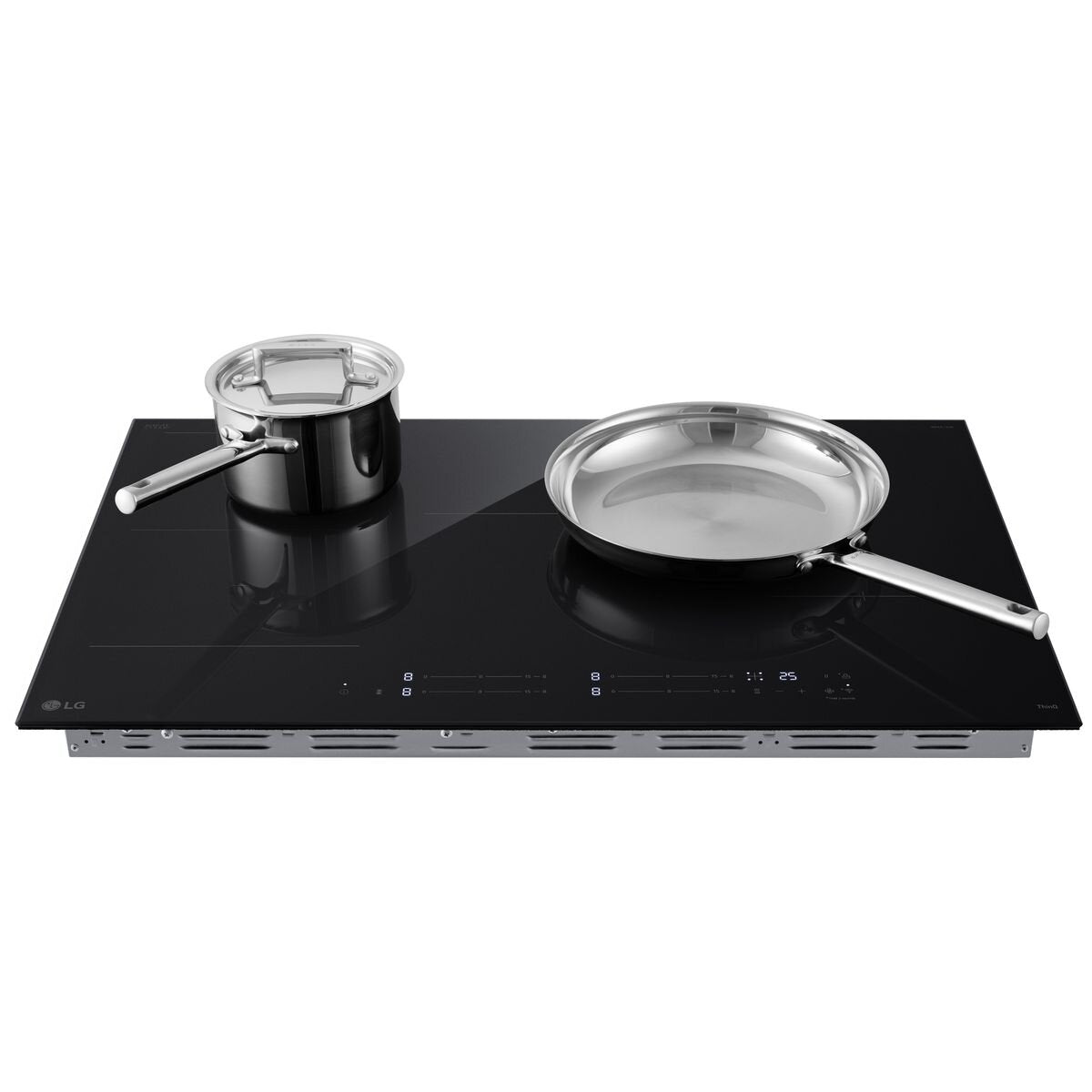 LG Series 7 80cm induction cooktop - four zones with one Flexi Zone - 3.7kW power boost - BCI807T4BG