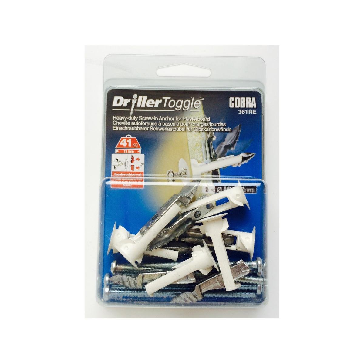 Cobra Driller Toggle Anchor Screws 4 x 75mm - 6 Pack - Self-Drilling - SuperSaverAU - view 1