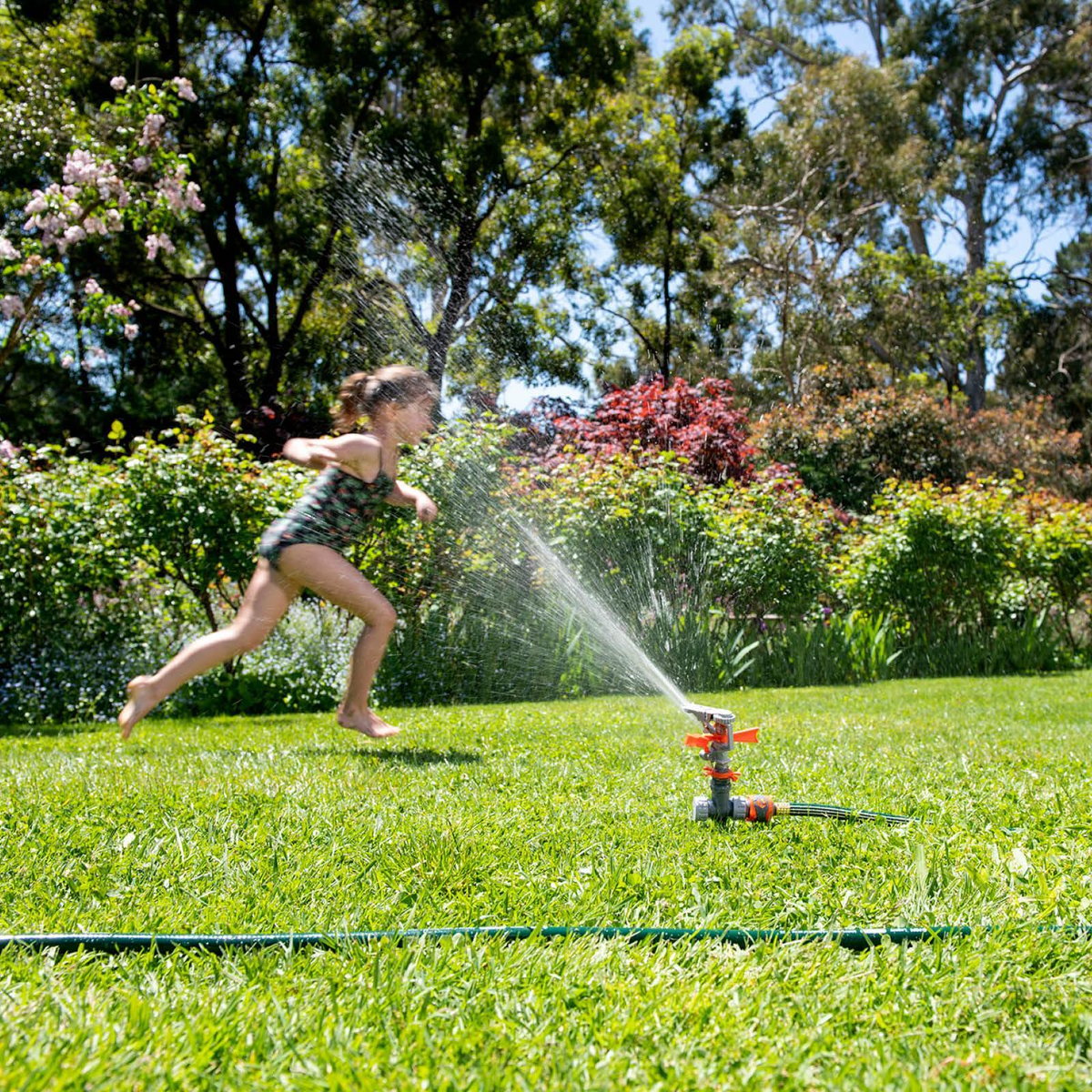 Pope Impact Sprinkler on Stake - 20m Coverage, Adjustable Arc, ABS Plastic 800kPa