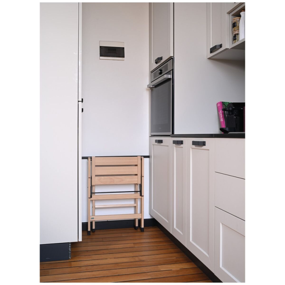 Foppapedretti Tialzo Step Ladder - Natural Solid Beechwood - 150kg Maximum Load - F9900348103