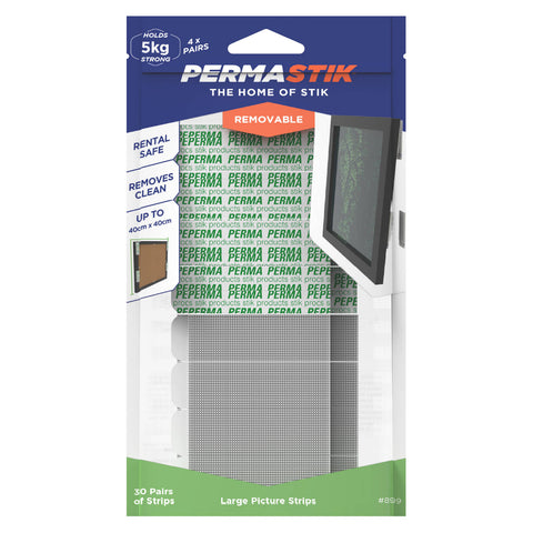 Permastik Large Picture Strips 30 Pairs Self Adhesive