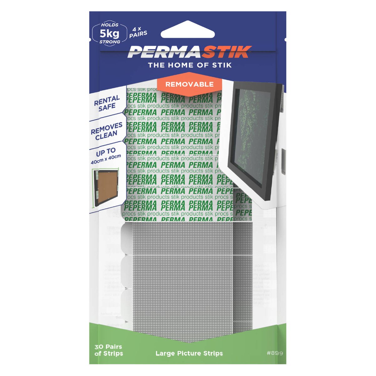 Permastik Large Picture Strips 30 Pairs Self Adhesive