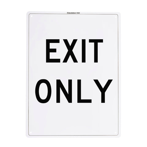 Sandleford Exit Only Sign 300 x 225mm Polypropylene Weather Resistant White/Black