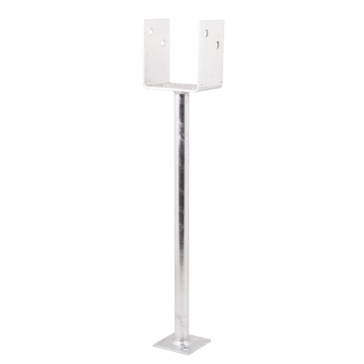 Pryda 450 x 100mm M10 Full Stirrup Post Anchor, Galvanised Steel