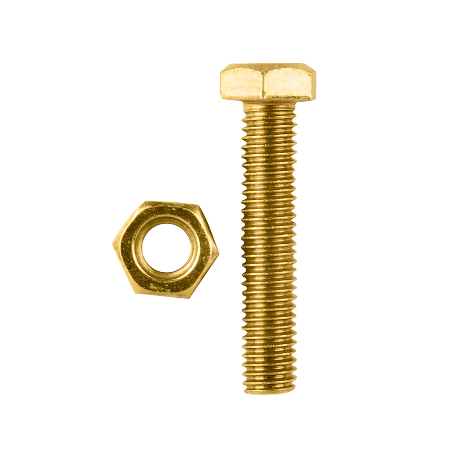Pinnacle M8 x 40mm Hi-Tensile Hex Bolt and Nut - Yellow Zinc, 4 Pack