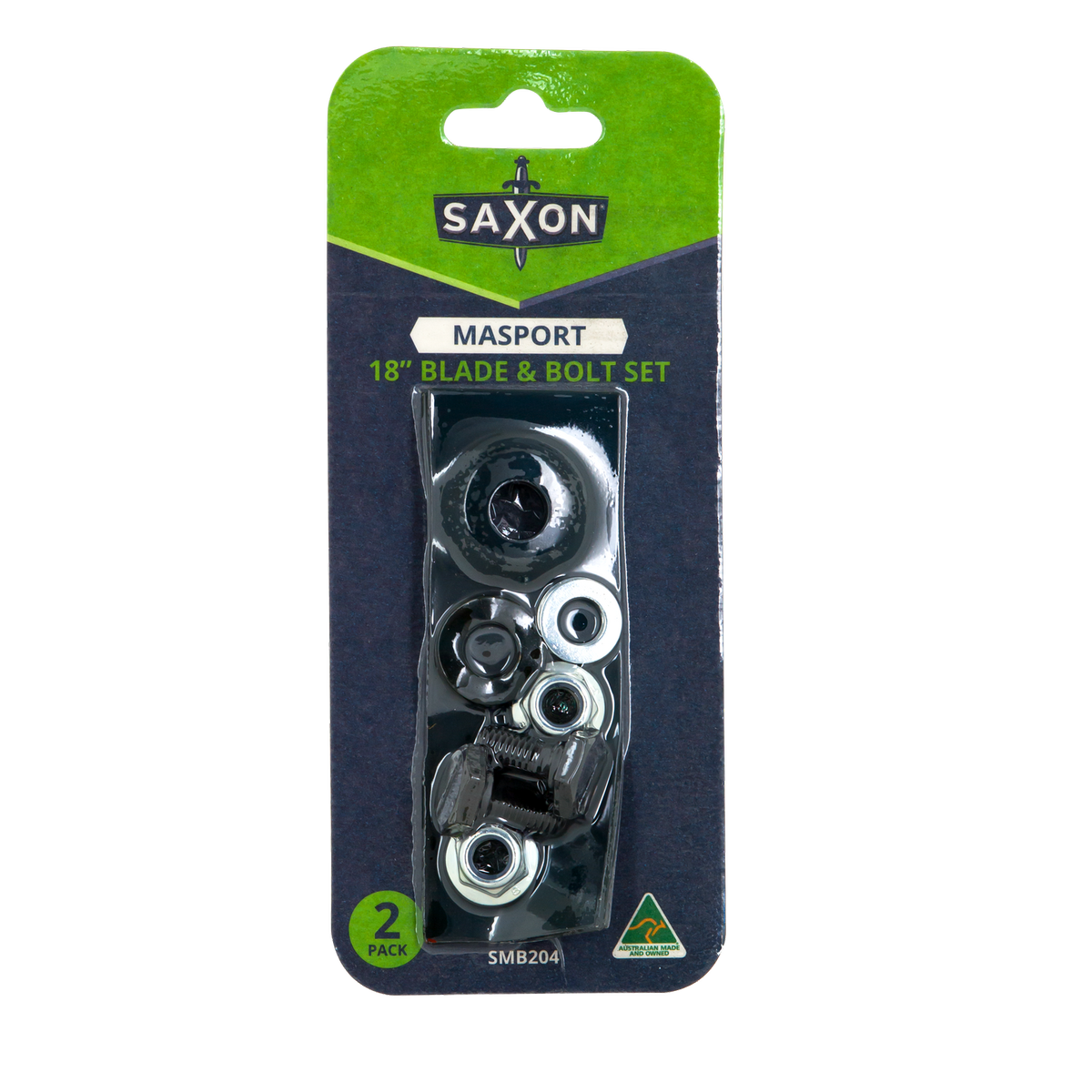 Saxon 18 Mower Blade Bolt Set - 2 Pack - 18” Replacement Blades - Compatible with Masport 18 Models - SuperSaverAU - view 1