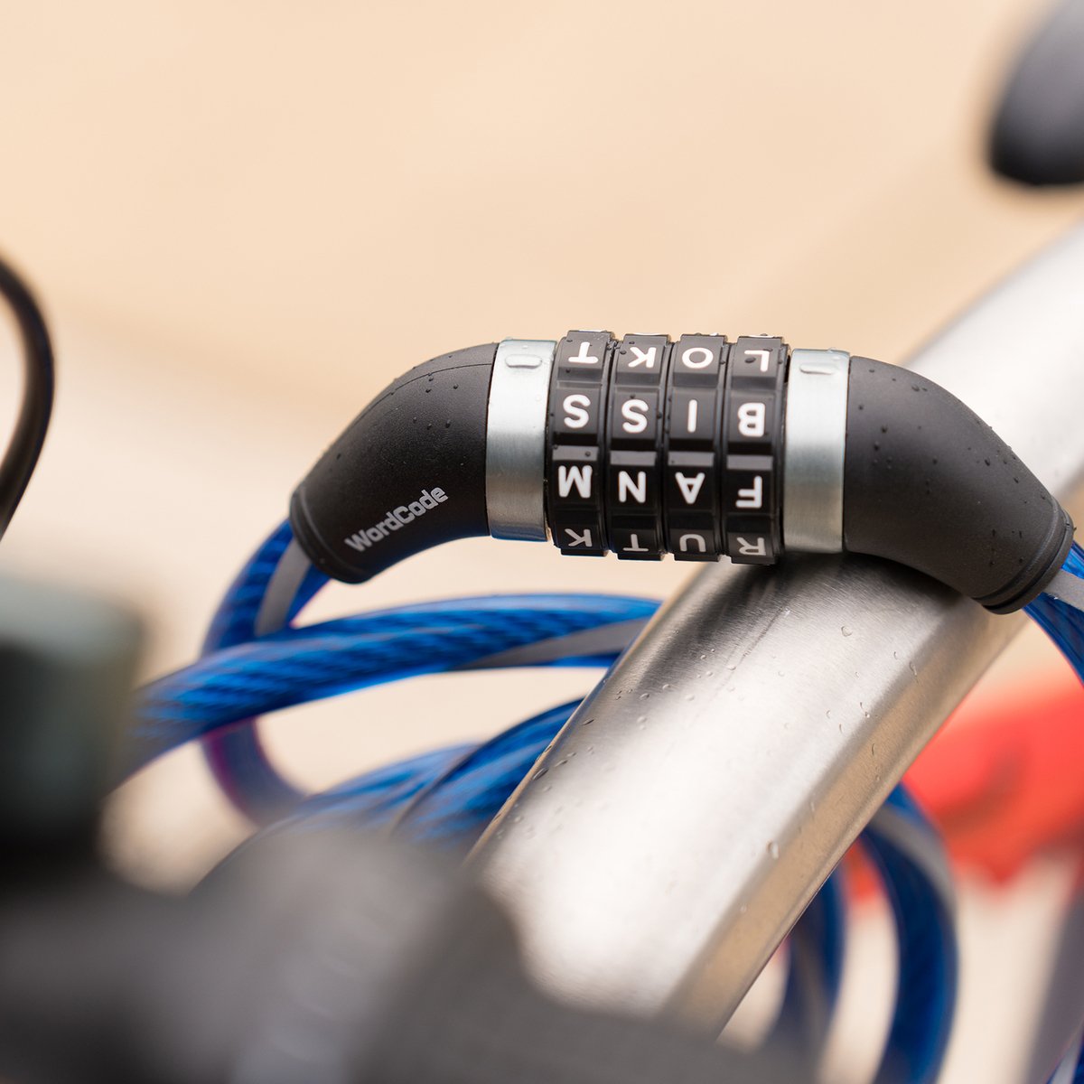 Wordcode 12mm x 1.8m Steel Reflective Cable Lock