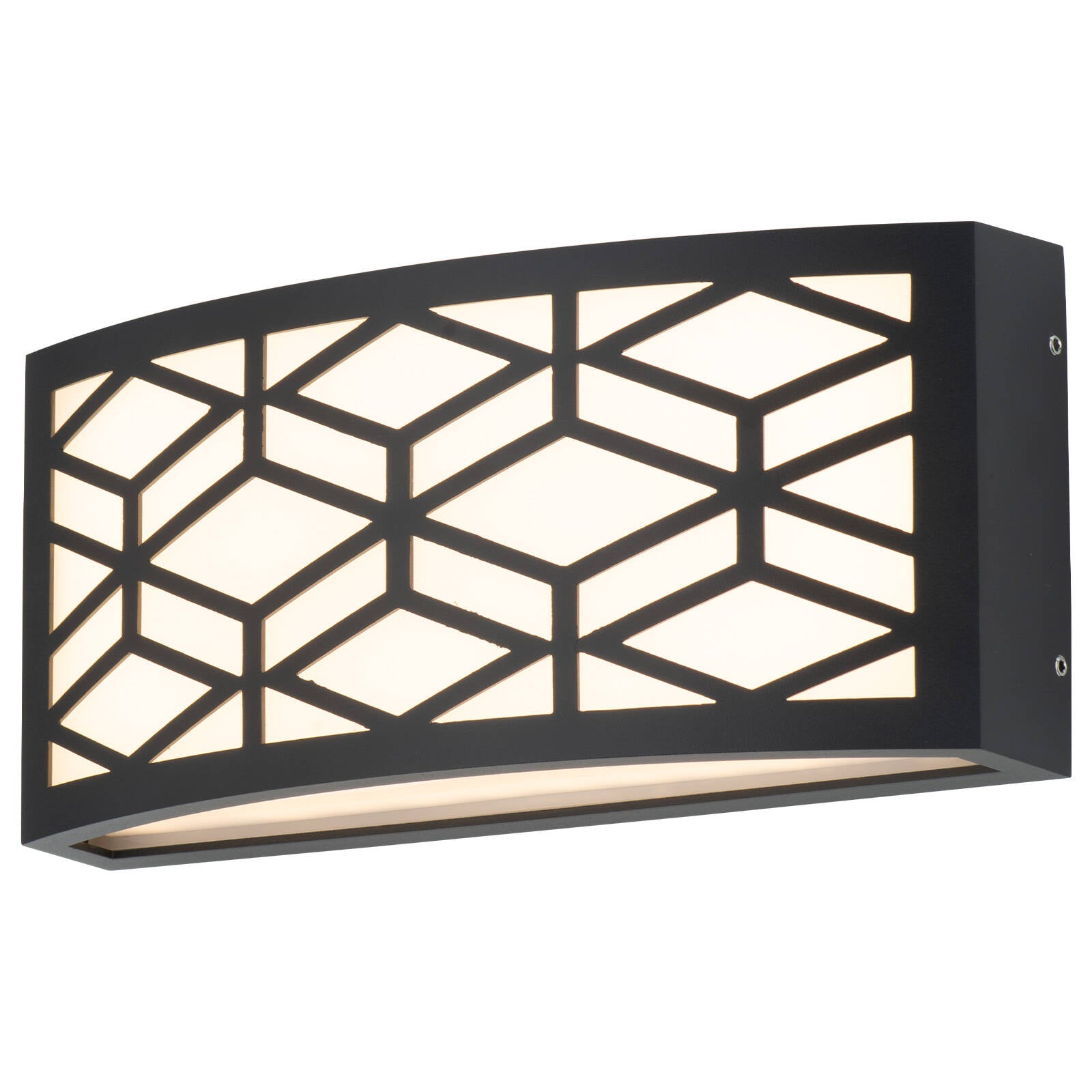Arlec Black Burly LED Bunker Light, Diecast Aluminium Weather Resistant Hardwired Outdoor ABL5851
