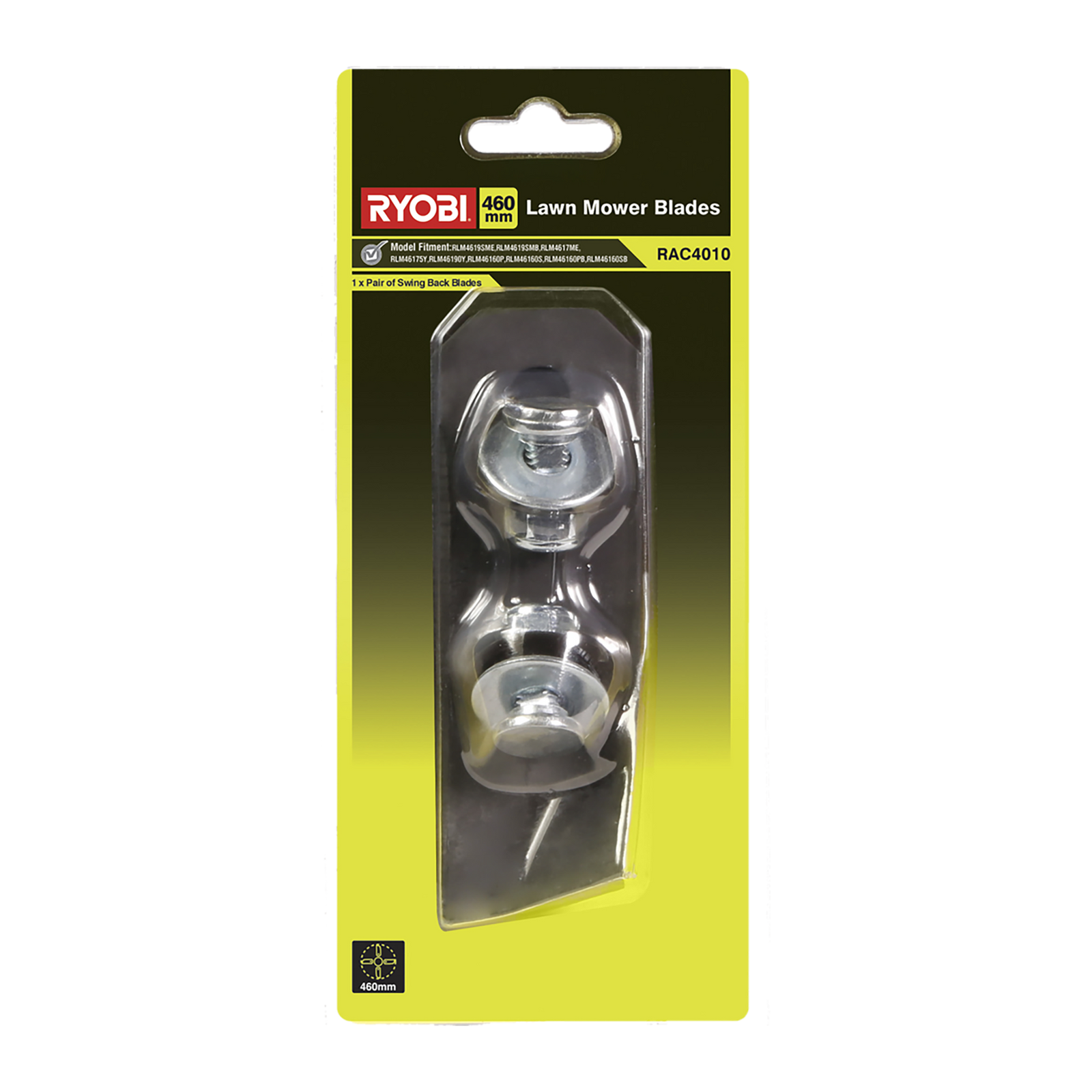 Ryobi Swing Back Lawn Mower Blade 2 Pack RAC4010