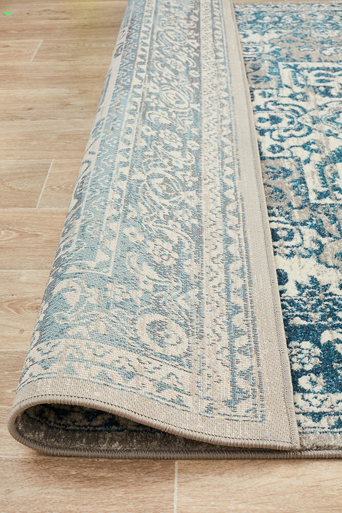 Rug Culture Babylon Medium Rug 230x160cm - Blue Polypropylene, Jute Weft Backing - BLN207BLUE230X160