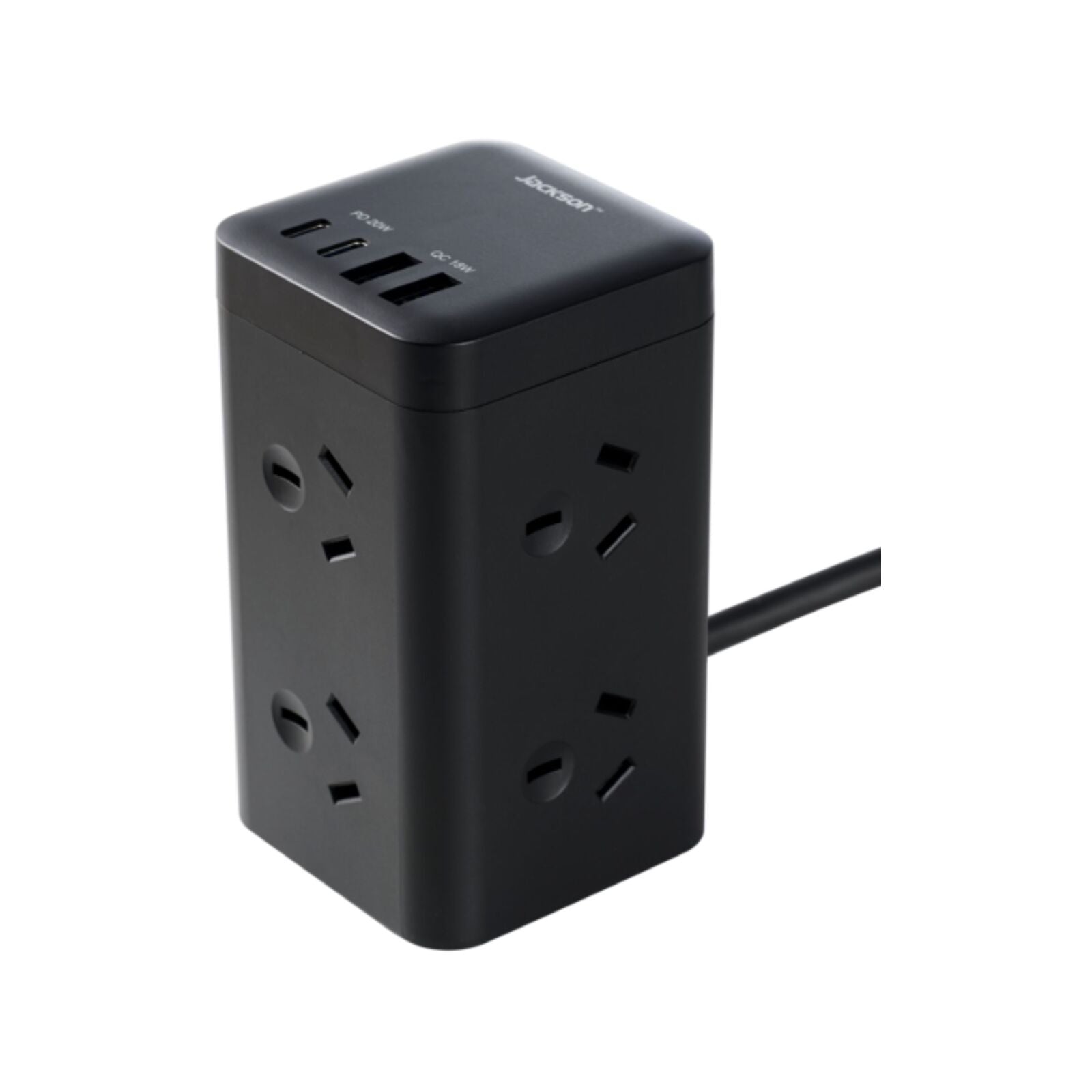 Jackson Rapid Charge USB-C Power Tower, 6 Outlets, 240V 2400W, 175J Surge PT60SBPD