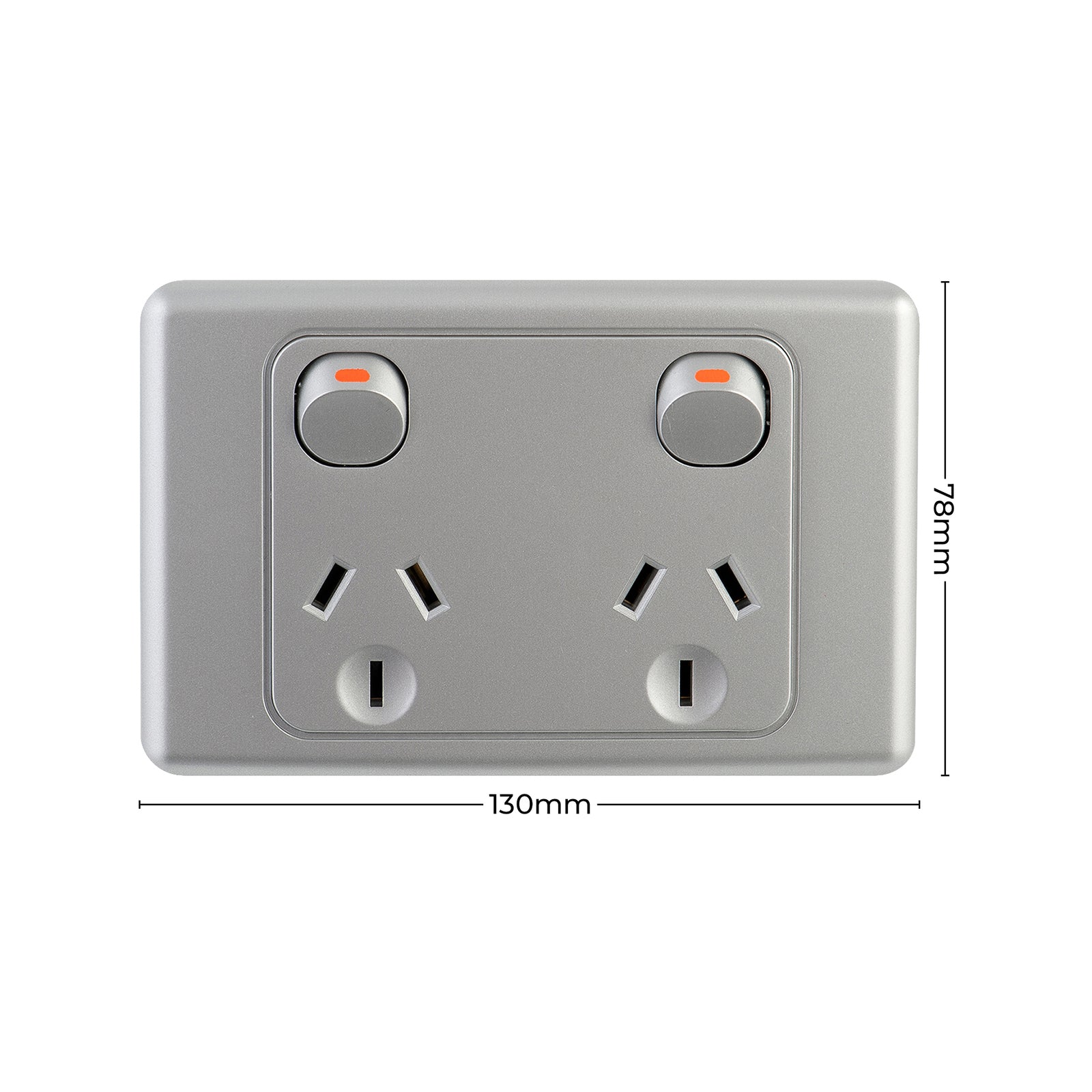 DETA Silver Double Power Point 10A 250V 6282B