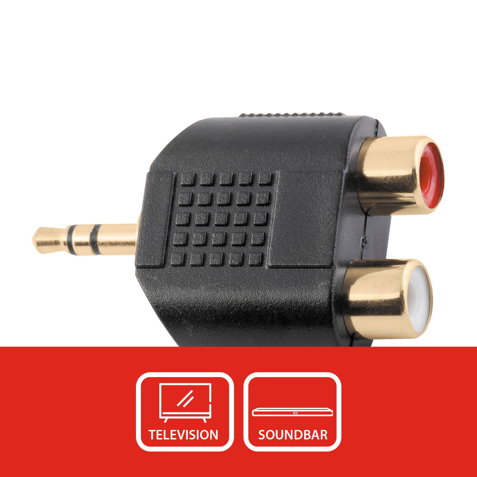 Antsig 3.5mm Plug to Dual RCA Audio Adaptor Indoor