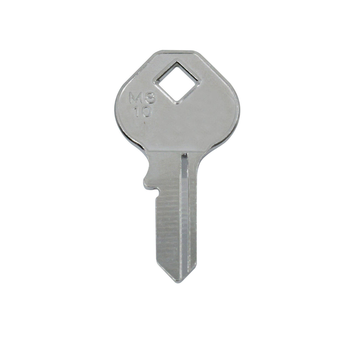 EHI MS10 43mm Silver Blank Key, Nickel Plated Brass