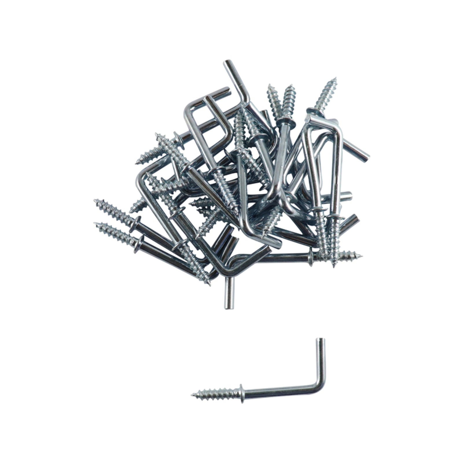 Everhang 25mm Zinc Plated Steel Square Hook - 25 Pack