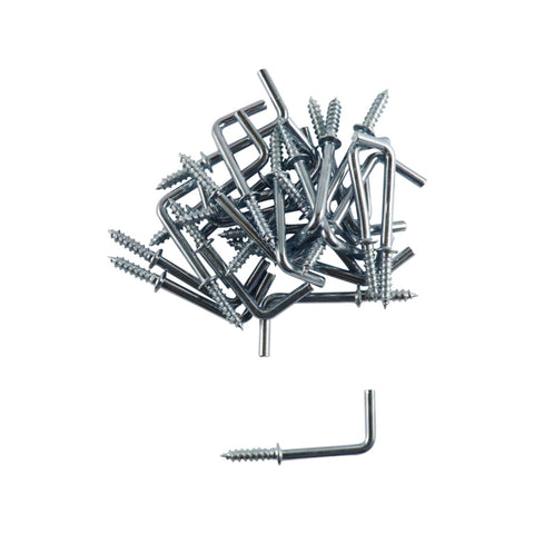 Everhang 25mm Zinc Plated Steel Square Hook - 25 Pack