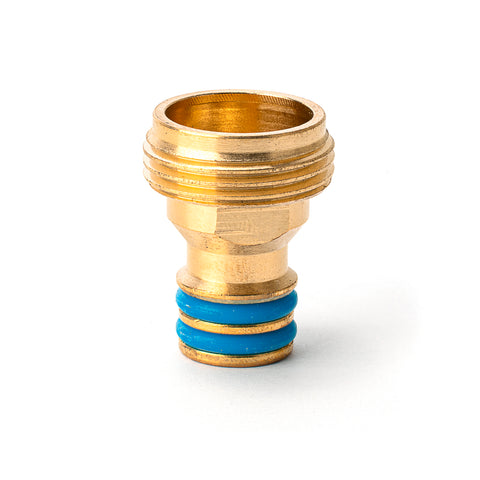 Holman 12mm Brass Sprinkler Adapter, Gold Snap-On Hose Fitting Outdoor