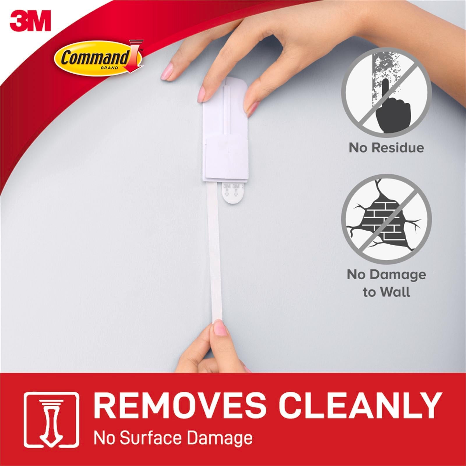 Command Jumbo White Adhesive Wall Hooks - 2 Pack Damage-Free