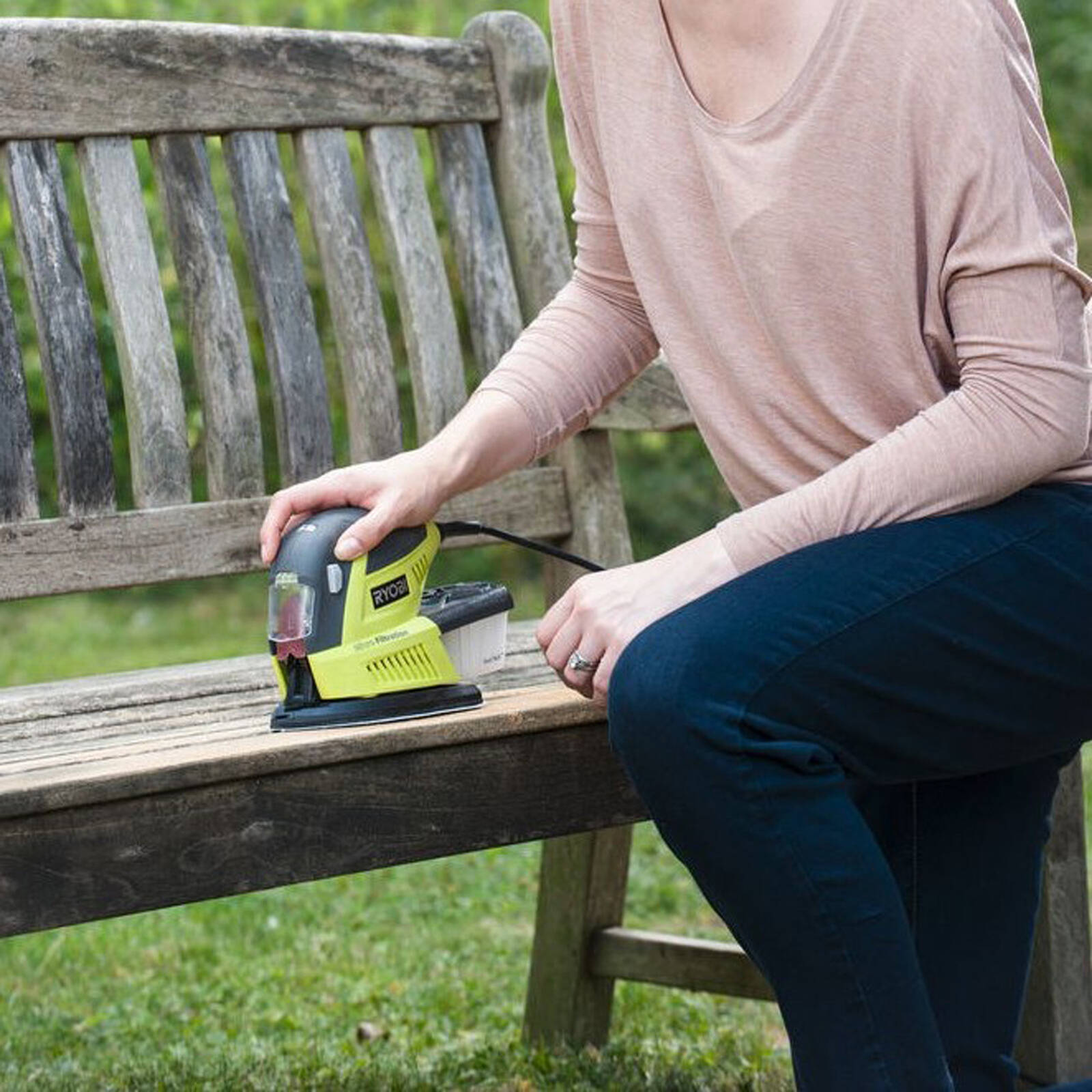 Ryobi 180W Multipad Sander Variable Speed with Dust Box RMS180-S