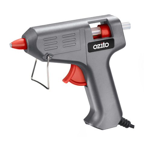 Ozito 10W Trigger Flow Glue Gun GGM-010 - Built-In Stand, Grey